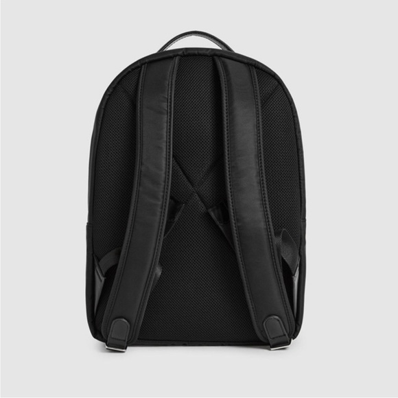 Reiss Parker Men’s Nylon Work Essential Backpack Black Silver NWT - Picture 11 of 13